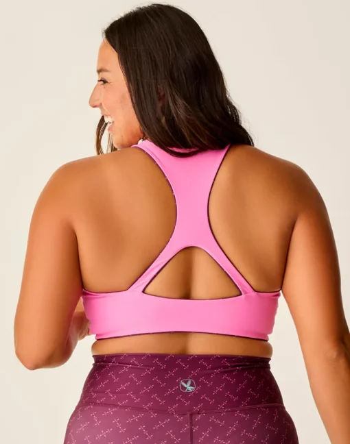 Carve Designs Bikini Tops^Sanitas Compression Reversible Top: Disco/Hot Pink