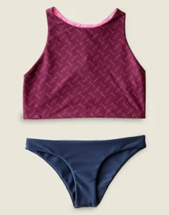 Carve Designs Bikini Tops^Sanitas Compression Reversible Top: Disco/Hot Pink