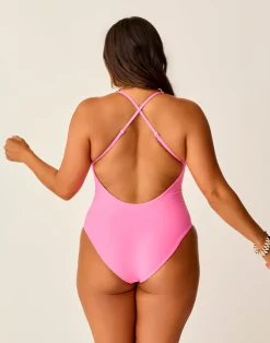 Carve Designs One Pieces^Serenity Compression One Piece: Hot Pink