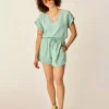 Carve Designs Dresses | Dresses^Sophie Linen Romper: Haze Chambray