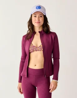 Carve Designs Rashguards & Sun Protection^Stella Zip-Up Jacket: Disco Embossed