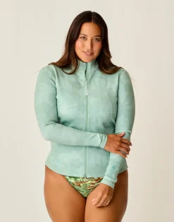 Carve Designs Rashguards & Sun Protection^Stella Zip-Up Jacket: Tonal Tide