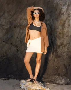 Carve Designs Long Sleeve^Taylor Linen Tunic: Rum Chambray