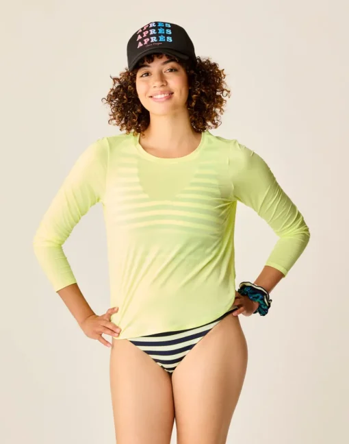 Carve Designs Long Sleeve^Trek Top: Limeade