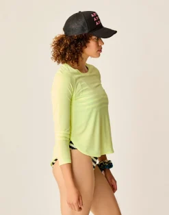 Carve Designs Long Sleeve^Trek Top: Limeade