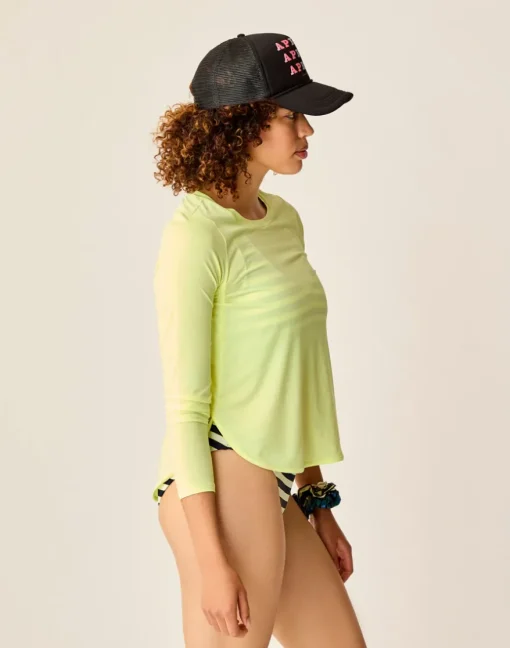 Carve Designs Long Sleeve^Trek Top: Limeade