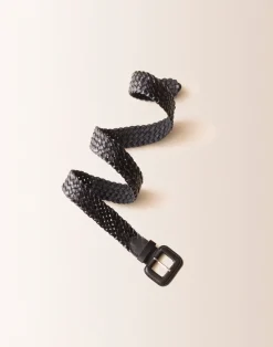 Carve Designs Accessories^Woven Leather Belt: Black