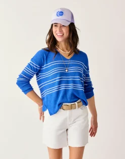 Carve Designs Sweaters & Jackets^Zella Pullover: Billie Blue Stripe