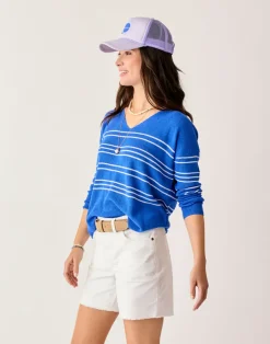 Carve Designs Sweaters & Jackets^Zella Pullover: Billie Blue Stripe