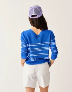 Carve Designs Sweaters & Jackets^Zella Pullover: Billie Blue Stripe