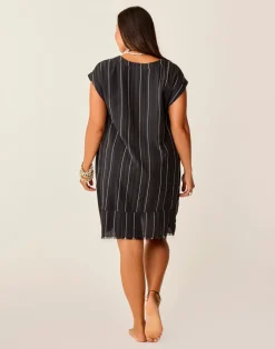 Carve Designs Cover Ups | Dresses^Zuma Stitched Coverup: Black Texture