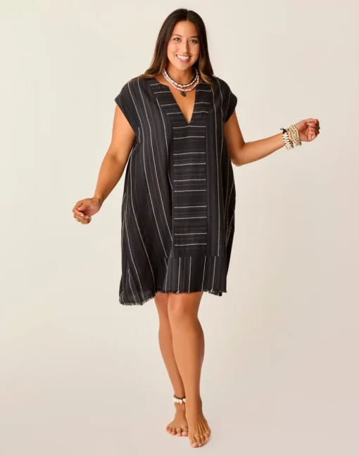 Carve Designs Cover Ups | Dresses^Zuma Stitched Coverup: Black Texture
